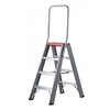 Stepladder, two-sided, FDO 4 with safety bar